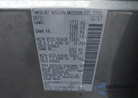 2018 Infiniti Qx60 from USA, damaged, VIN 5N1DL0MM4JC515097